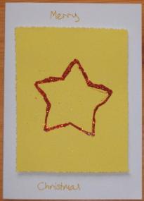 glitter star card